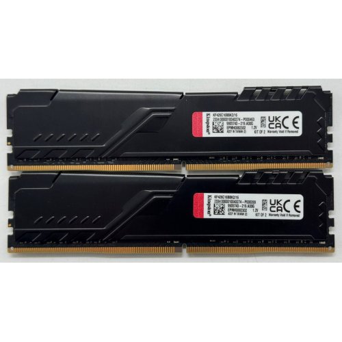 Озу Kingston DDR4 16GB (2x8GB) 2666Mhz FURY Beast Black (KF426C16BBK2/16) (Восстановлено продавцом, 852152) купить в Украине: Киев, Днепр, Харьков, Одесса  | Проверка совместимости, низкая цена, отзывы, характеристики от TELEMART фото