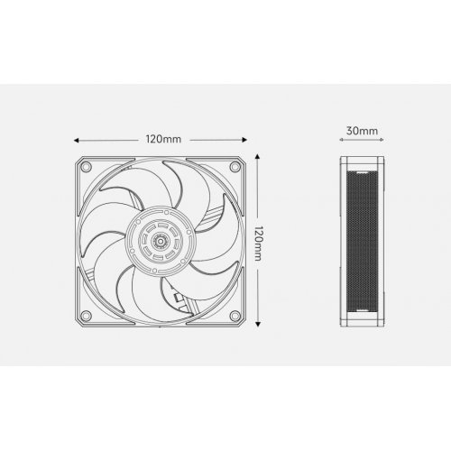 Кулер для корпуса PCCooler F9 R120 Black купити в Україні: Київ, Львів, Хмельницький, Тернопіль, Івано-Франківськ | Перевірка сумісності, низька ціна, відгуки, характеристики від TELEMART фото