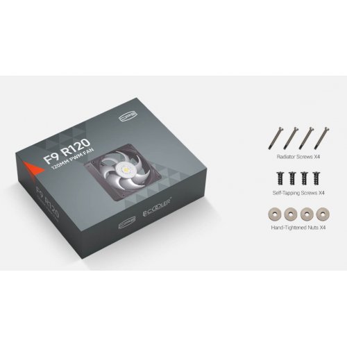 Кулер для корпуса PCCooler F9 R120 Black купити в Україні: Київ, Львів, Хмельницький, Тернопіль, Івано-Франківськ | Перевірка сумісності, низька ціна, відгуки, характеристики від TELEMART фото