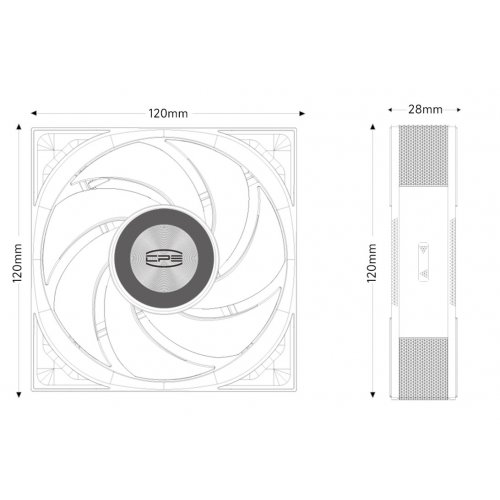 Кулер для корпуса PCCooler F7 X120 ARGB White купити в Україні: Київ, Львів, Хмельницький, Тернопіль, Івано-Франківськ | Перевірка сумісності, низька ціна, відгуки, характеристики від TELEMART фото