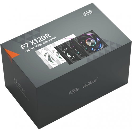 Набір кулерів для корпусу PCCooler F7 X120R ARGB 3 in 1 Black купити в Україні: Київ, Львів, Хмельницький, Тернопіль, Івано-Франківськ | Перевірка сумісності, низька ціна, відгуки, характеристики від TELEMART фото