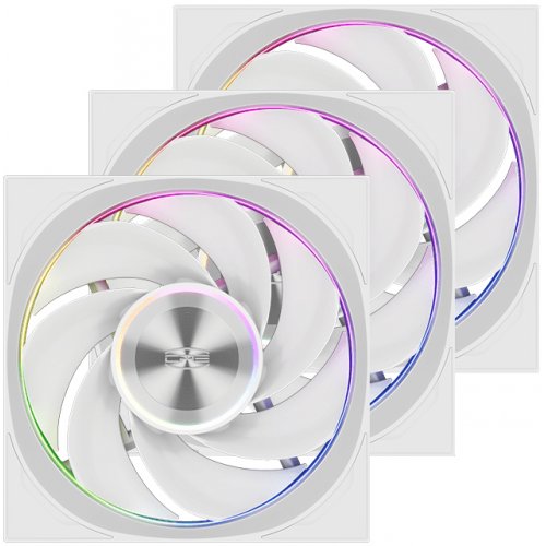 Набір кулерів для корпусу PCCooler F7 X120R ARGB 3 in 1 White купити в Україні: Київ, Львів, Хмельницький, Тернопіль, Івано-Франківськ | Перевірка сумісності, низька ціна, відгуки, характеристики від TELEMART фото