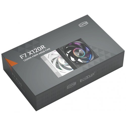Кулер для корпуса PCCooler F7 X120R ARGB Black купити в Україні: Київ, Львів, Хмельницький, Тернопіль, Івано-Франківськ | Перевірка сумісності, низька ціна, відгуки, характеристики від TELEMART фото