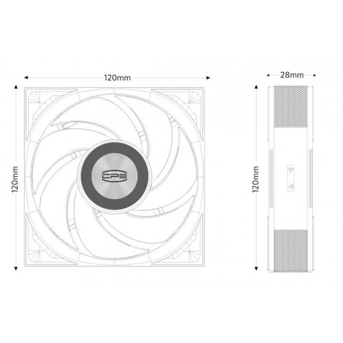Кулер для корпуса PCCooler F7 X120R ARGB White купити в Україні: Київ, Львів, Хмельницький, Тернопіль, Івано-Франківськ | Перевірка сумісності, низька ціна, відгуки, характеристики від TELEMART фото