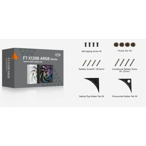 Кулер для корпуса PCCooler F7 X120B ARGB Black купити в Україні: Київ, Львів, Хмельницький, Тернопіль, Івано-Франківськ | Перевірка сумісності, низька ціна, відгуки, характеристики від TELEMART фото