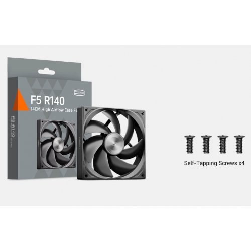 Кулер для корпуса PCCooler F5 R140 Black купити в Україні: Київ, Львів, Хмельницький, Тернопіль, Івано-Франківськ | Перевірка сумісності, низька ціна, відгуки, характеристики від TELEMART фото