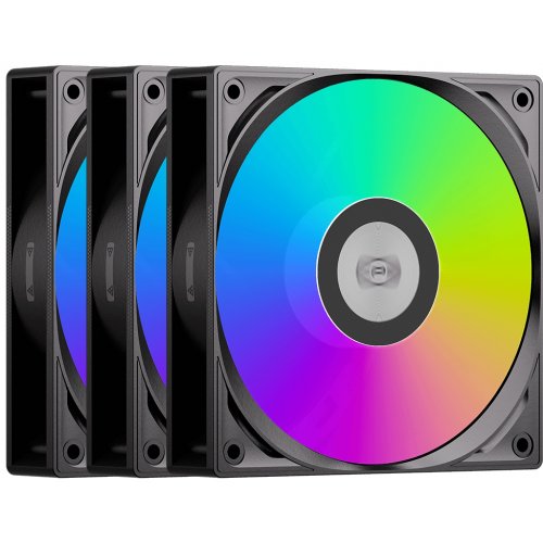 Набір кулерів для корпусу PCCooler F3 S120 ARGB 3 in 1 Black купити в Україні: Київ, Львів, Хмельницький, Тернопіль, Івано-Франківськ | Перевірка сумісності, низька ціна, відгуки, характеристики від TELEMART фото