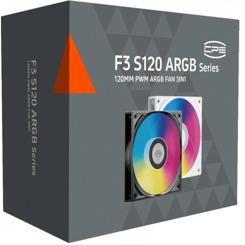 Набір кулерів для корпусу PCCooler F3 S120 ARGB 3 in 1 Black купити в Україні: Київ, Львів, Хмельницький, Тернопіль, Івано-Франківськ | Перевірка сумісності, низька ціна, відгуки, характеристики від TELEMART фото