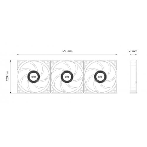 Набір кулерів для корпусу PCCooler F3 S120 ARGB 3 in 1 Black купити в Україні: Київ, Львів, Хмельницький, Тернопіль, Івано-Франківськ | Перевірка сумісності, низька ціна, відгуки, характеристики від TELEMART фото