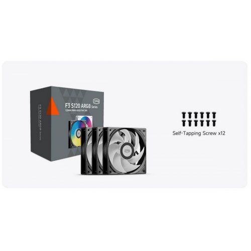 Набір кулерів для корпусу PCCooler F3 S120 ARGB 3 in 1 Black купити в Україні: Київ, Львів, Хмельницький, Тернопіль, Івано-Франківськ | Перевірка сумісності, низька ціна, відгуки, характеристики від TELEMART фото