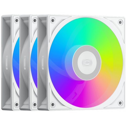 Набір кулерів для корпусу PCCooler F3 S120 ARGB 3 in 1 White купити в Україні: Київ, Львів, Хмельницький, Тернопіль, Івано-Франківськ | Перевірка сумісності, низька ціна, відгуки, характеристики від TELEMART фото
