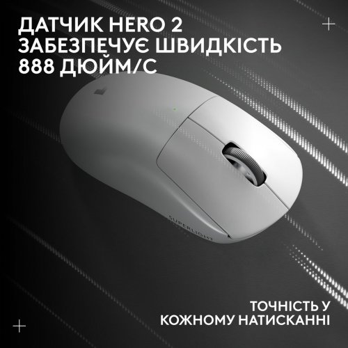 Уцінка миша Logitech G Pro X Superlight 2 Lightspeed Wireless (910-006638) White (Сліди використання, 852328) купити в Україні: Київ, Львів, Хмельницький, Тернопіль, Івано-Франківськ | Низька ціна, відгуки, характеристики від TELEMART фото