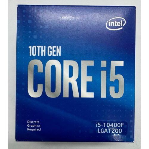 Процессор Intel Core i5-10400F 2.9(4.3)GHz s1200 Box (BX8070110400F) (Восстановлено продавцом, 852334) купить в Украине: Киев, Днепр, Харьков, Одесса  | Проверка совместимости, низкая цена, отзывы, характеристики от TELEMART фото