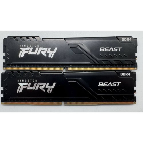 Озп Kingston DDR4 16GB (2x8GB) 3600Mhz FURY Beast Black (KF436C17BBK2/16) (Відновлено продавцем, 852347) купити в Україні: Київ, Львів, Хмельницький, Тернопіль, Івано-Франківськ | Перевірка сумісності, низька ціна, відгуки, характеристики від TELEMART фото