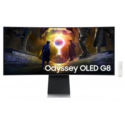 Монитор Samsung 34" Odyssey G85SD (LS34DG852SZXUA) Silver купить в Украине: Киев, Днепр, Харьков, Одесса  | Низкая цена, отзывы, характеристики от TELEMART фото