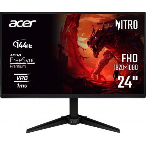 Монітор Acer 23.8" Nitro QG241YP6bmipx (UM.QQ1EE.601) Black купити в Україні: Київ, Львів, Хмельницький, Тернопіль, Івано-Франківськ | Низька ціна, відгуки, характеристики від TELEMART фото