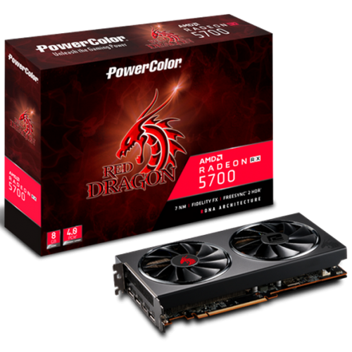 Відеокарта PowerColor Radeon RX 5700 Red Dragon OC 8192MB (AXRX 5700 8GBD6-3DHR/OC) (Відновлено продавцем, 852401) купити в Україні: Київ, Львів, Хмельницький, Тернопіль, Івано-Франківськ | Перевірка сумісності, низька ціна, відгуки, характеристики від TELEMART фото