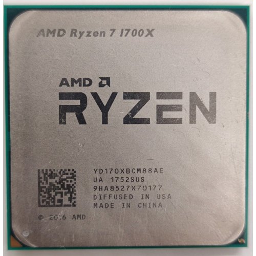 Процесор AMD Ryzen 7 1700X 3.4(3.8)GHz sAM4 Tray (YD170XBCM88AE) (Відновлено продавцем, 852405) купити в Україні: Київ, Львів, Хмельницький, Тернопіль, Івано-Франківськ | Перевірка сумісності, низька ціна, відгуки, характеристики від TELEMART фото