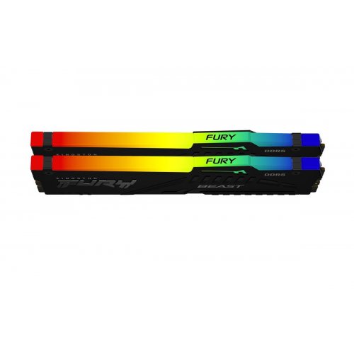 Уценка озу Kingston DDR5 32GB (2x16GB) 5200Mhz FURY Beast RGB (KF552C36BBEAK2-32) (Вскрытая упаковка, 852407) купить в Украине: Киев, Днепр, Харьков, Одесса  | Проверка совместимости, низкая цена, отзывы, характеристики от TELEMART фото