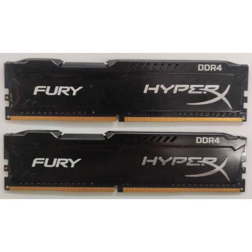 Озп Kingston DDR4 16GB (2x8GB) 3200Mhz HyperX Fury Black (HX432C18FB2K2/16) (Відновлено продавцем, 852415) купити в Україні: Київ, Львів, Хмельницький, Тернопіль, Івано-Франківськ | Перевірка сумісності, низька ціна, відгуки, характеристики від TELEMART фото