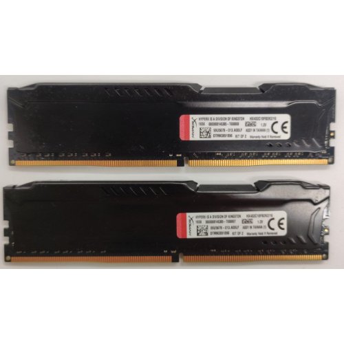 Озп Kingston DDR4 16GB (2x8GB) 3200Mhz HyperX Fury Black (HX432C18FB2K2/16) (Відновлено продавцем, 852415) купити в Україні: Київ, Львів, Хмельницький, Тернопіль, Івано-Франківськ | Перевірка сумісності, низька ціна, відгуки, характеристики від TELEMART фото