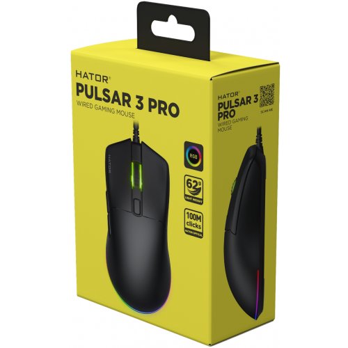 Мышка HATOR Pulsar 3 Pro (HTM620) Black купить в Украине: Киев, Днепр, Харьков, Одесса  | Низкая цена, отзывы, характеристики от TELEMART фото