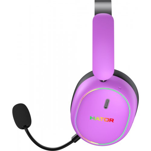 Навушники HATOR Phoenix 2 Wireless (ESH42) Cyber Violet купити в Україні: Київ, Львів, Хмельницький, Тернопіль, Івано-Франківськ | Низька ціна, відгуки, характеристики від TELEMART фото