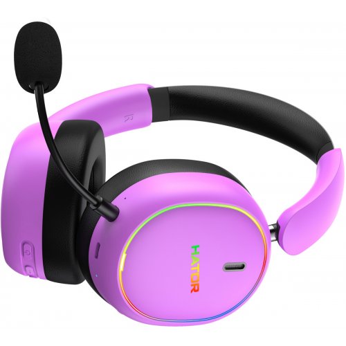 Навушники HATOR Phoenix 2 Wireless (ESH42) Cyber Violet купити в Україні: Київ, Львів, Хмельницький, Тернопіль, Івано-Франківськ | Низька ціна, відгуки, характеристики від TELEMART фото