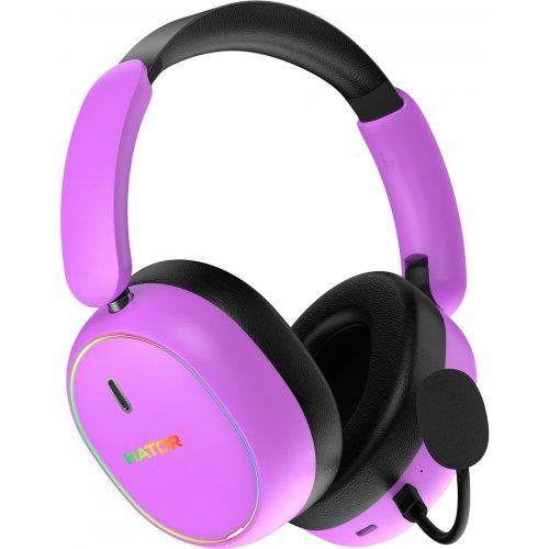 Навушники HATOR Phoenix 2 Wireless (ESH42) Cyber Violet купити в Україні: Київ, Львів, Хмельницький, Тернопіль, Івано-Франківськ | Низька ціна, відгуки, характеристики від TELEMART фото