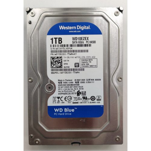 Жорсткий диск Western Digital Blue 1TB 64MB 3.5" (WD10EZEX) (Відновлено продавцем, 852441) купити в Україні: Київ, Львів, Хмельницький, Тернопіль, Івано-Франківськ | Перевірка сумісності, низька ціна, відгуки, характеристики від TELEMART фото