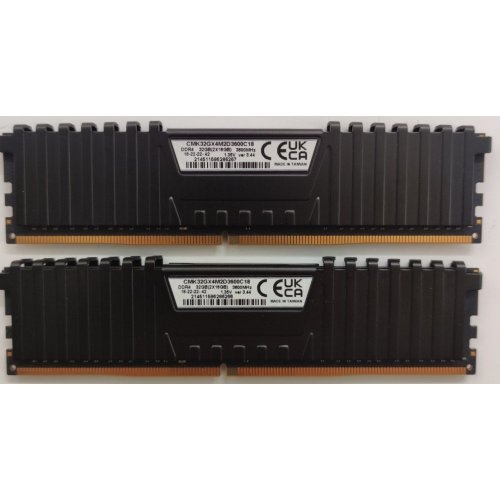 Озу Corsair DDR4 32GB (2x16GB) 3600Mhz Vengeance LPX Black (CMK32GX4M2D3600C18) (Восстановлено продавцом, 852450) купить в Украине: Киев, Днепр, Харьков, Одесса  | Проверка совместимости, низкая цена, отзывы, характеристики от TELEMART фото