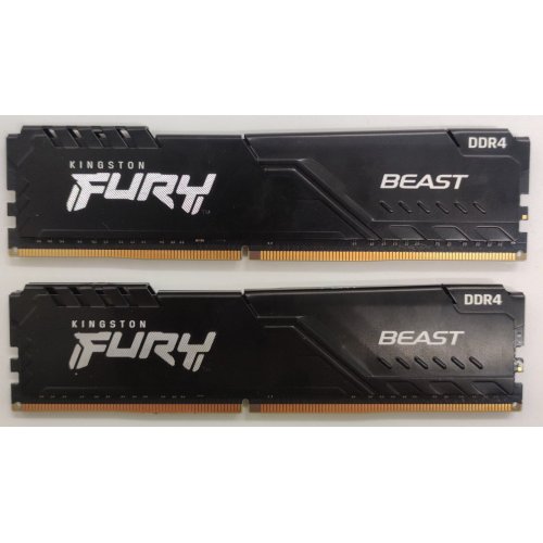 Озп Kingston DDR4 32GB (2x16GB) 3200Mhz FURY Beast Black (KF432C16BBK2/32) (Відновлено продавцем, 852457) купити в Україні: Київ, Львів, Хмельницький, Тернопіль, Івано-Франківськ | Перевірка сумісності, низька ціна, відгуки, характеристики від TELEMART фото
