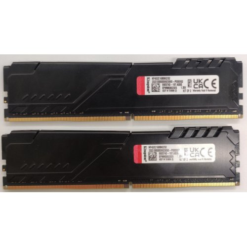 Озп Kingston DDR4 32GB (2x16GB) 3200Mhz FURY Beast Black (KF432C16BBK2/32) (Відновлено продавцем, 852457) купити в Україні: Київ, Львів, Хмельницький, Тернопіль, Івано-Франківськ | Перевірка сумісності, низька ціна, відгуки, характеристики від TELEMART фото