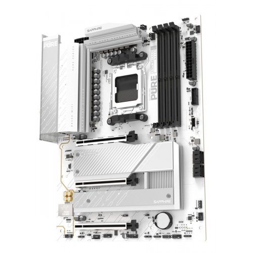 Материнська плата Sapphire PURE B850A WIFI 7 (sAM5, AMD B850) купити в Україні: Київ, Львів, Хмельницький, Тернопіль, Івано-Франківськ | Перевірка сумісності, низька ціна, відгуки, характеристики від TELEMART фото