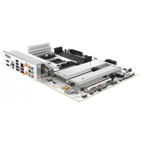 Материнська плата Sapphire PURE B850A WIFI 7 (sAM5, AMD B850) купити в Україні: Київ, Львів, Хмельницький, Тернопіль, Івано-Франківськ | Перевірка сумісності, низька ціна, відгуки, характеристики від TELEMART фото