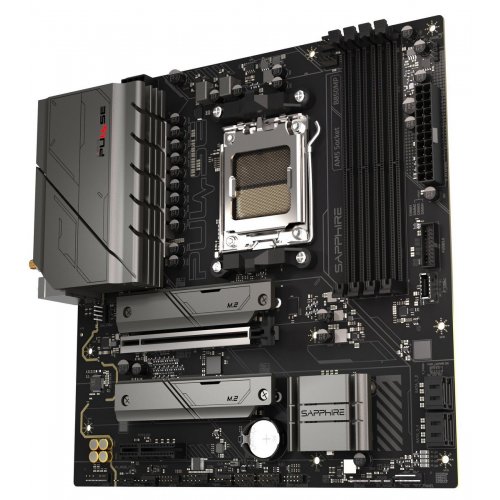 Материнська плата Sapphire PULSE B850M WIFI (sAM5, AMD B850) купити в Україні: Київ, Львів, Хмельницький, Тернопіль, Івано-Франківськ | Перевірка сумісності, низька ціна, відгуки, характеристики від TELEMART фото