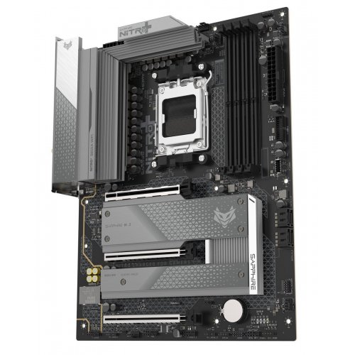 Материнська плата Sapphire NITRO+ B850A WIFI 7 (sAM5, AMD B850) купити в Україні: Київ, Львів, Хмельницький, Тернопіль, Івано-Франківськ | Перевірка сумісності, низька ціна, відгуки, характеристики від TELEMART фото