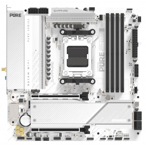 Материнская плата Sapphire PURE B850M WIFI (sAM5, AMD B850) купить в Украине: Киев, Днепр, Харьков, Одесса  | Проверка совместимости, низкая цена, отзывы, характеристики от TELEMART фото