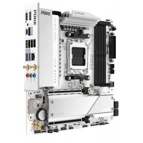 Материнская плата Sapphire PURE B850M WIFI (sAM5, AMD B850) купить в Украине: Киев, Днепр, Харьков, Одесса  | Проверка совместимости, низкая цена, отзывы, характеристики от TELEMART фото