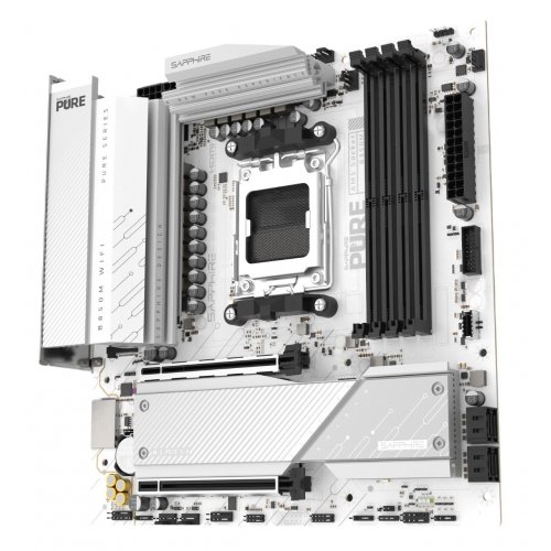 Материнская плата Sapphire PURE B850M WIFI (sAM5, AMD B850) купить в Украине: Киев, Днепр, Харьков, Одесса  | Проверка совместимости, низкая цена, отзывы, характеристики от TELEMART фото