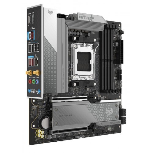 Материнская плата Sapphire NITRO+ B850M WIFI (sAM5, AMD B850) купить в Украине: Киев, Днепр, Харьков, Одесса  | Проверка совместимости, низкая цена, отзывы, характеристики от TELEMART фото