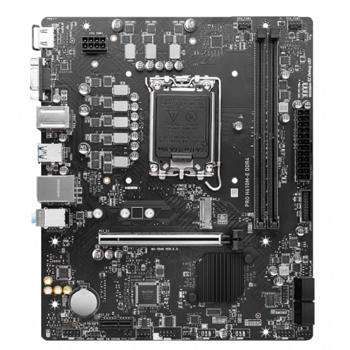 Уцінка материнська плата MSI PRO H610M-E DDR4 (s1700, Intel H610) (Розкрита упаковка, 852623) купити в Україні: Київ, Львів, Хмельницький, Тернопіль, Івано-Франківськ | Перевірка сумісності, низька ціна, відгуки, характеристики від TELEMART фото