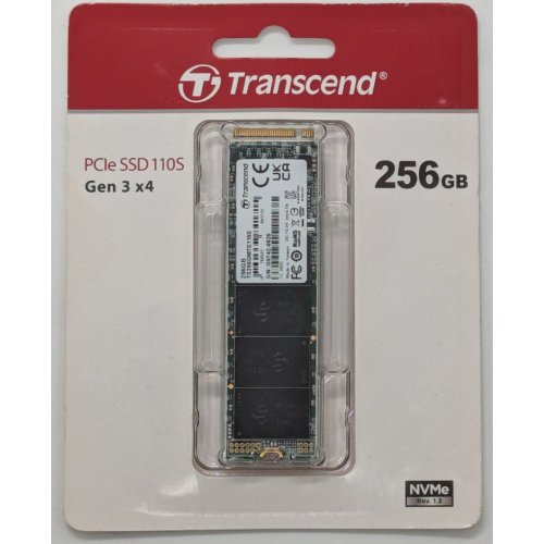 Ssd-диск Transcend MTE110 256GB M.2 (2280 PCI-E) (TS256GMTE110S) (Состояние нового, 852633) купить в Украине: Киев, Днепр, Харьков, Одесса  | Проверка совместимости, низкая цена, отзывы, характеристики от TELEMART фото