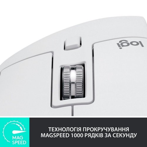 Уценка мышка Logitech MX Master 3S Performance Wireless (910-006560) Pale Grey (Вскрытая упаковка, 852657) купить в Украине: Киев, Днепр, Харьков, Одесса  | Низкая цена, отзывы, характеристики от TELEMART фото