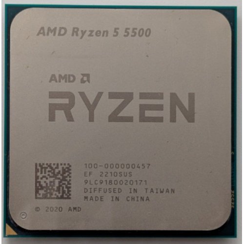 Процессор AMD Ryzen 5 5500 3.6(4.2)GHz 16MB sAM4 Tray (100-000000457) (Восстановлено продавцом, 852694) купить в Украине: Киев, Днепр, Харьков, Одесса  | Проверка совместимости, низкая цена, отзывы, характеристики от TELEMART фото