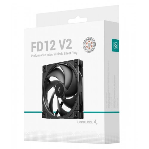 Кулер для корпуса Deepcool FD12 V2 (R-FD12V2-BKNPN1-G) Black купить в Украине: Киев, Днепр, Харьков, Одесса  | Проверка совместимости, низкая цена, отзывы, характеристики от TELEMART фото