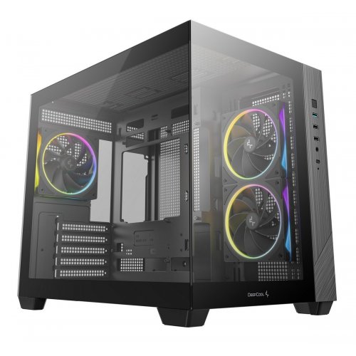 Корпус Deepcool CG330 3F Tempered Glass без БП (R-CG330-BKNGM3-G) Black купить в Украине: Киев, Днепр, Харьков, Одесса  | Проверка совместимости, низкая цена, отзывы, характеристики от TELEMART фото