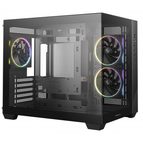 Корпус Deepcool CG330 3F Tempered Glass без БП (R-CG330-BKNGM3-G) Black купить в Украине: Киев, Днепр, Харьков, Одесса  | Проверка совместимости, низкая цена, отзывы, характеристики от TELEMART фото
