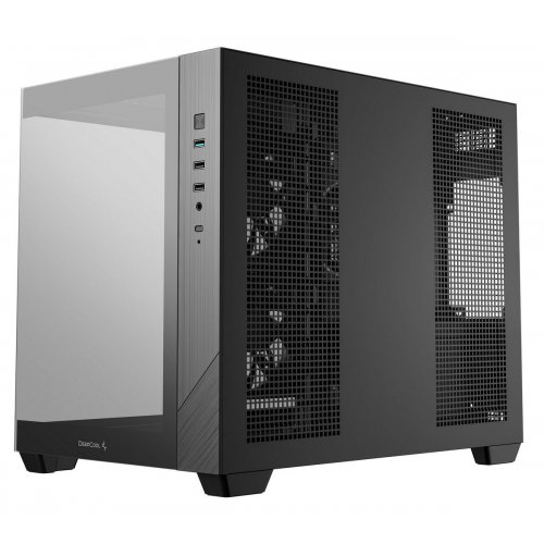 Корпус Deepcool CG330 3F Tempered Glass без БП (R-CG330-BKNGM3-G) Black купить в Украине: Киев, Днепр, Харьков, Одесса  | Проверка совместимости, низкая цена, отзывы, характеристики от TELEMART фото