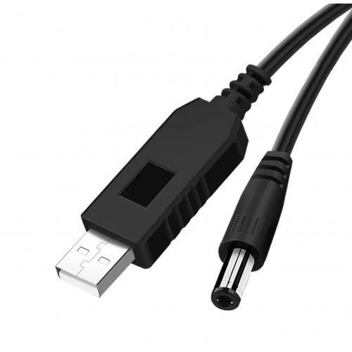 Кабель живлення для роутера X-Tech USB to DC 5V to 12V 1A 1m (5.5x2.1mm) купити в Україні: Київ, Львів, Хмельницький, Тернопіль, Івано-Франківськ | Низька ціна, відгуки, характеристики від TELEMART фото